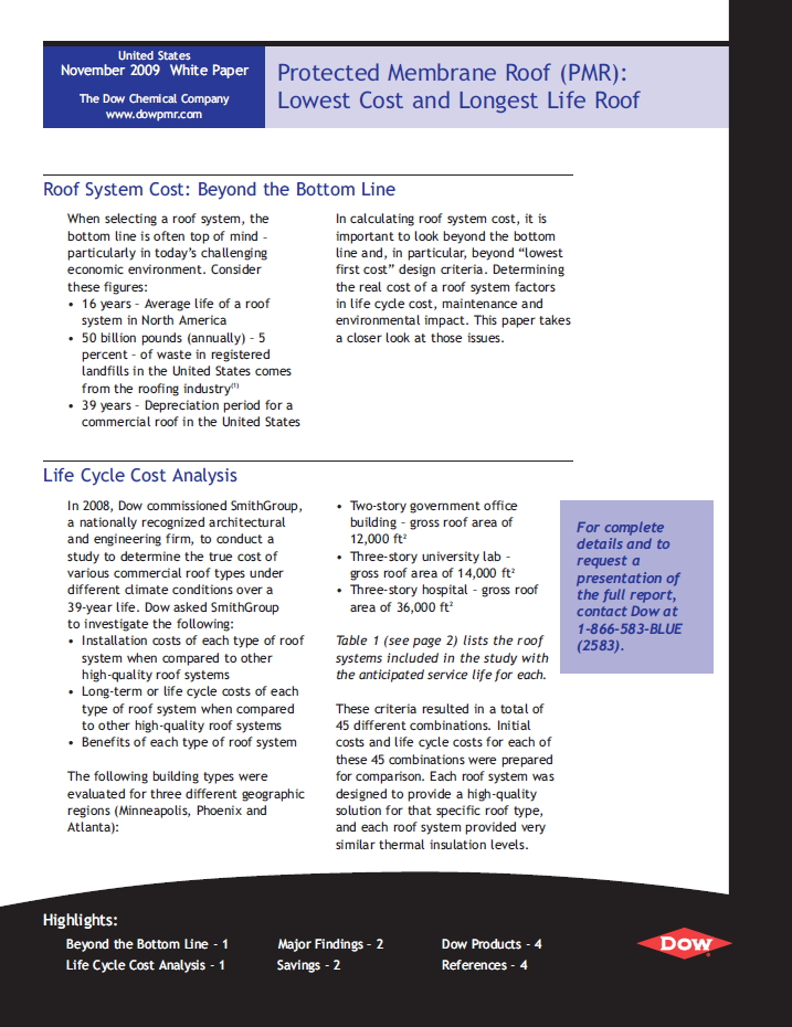 Dow – SmithGroup PMR Study Overview