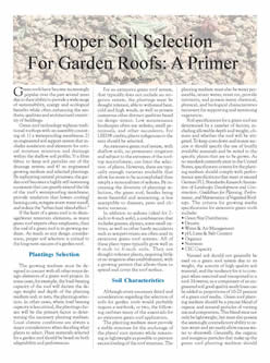 DCD - Proper Soil Selection For Garden Roofs
