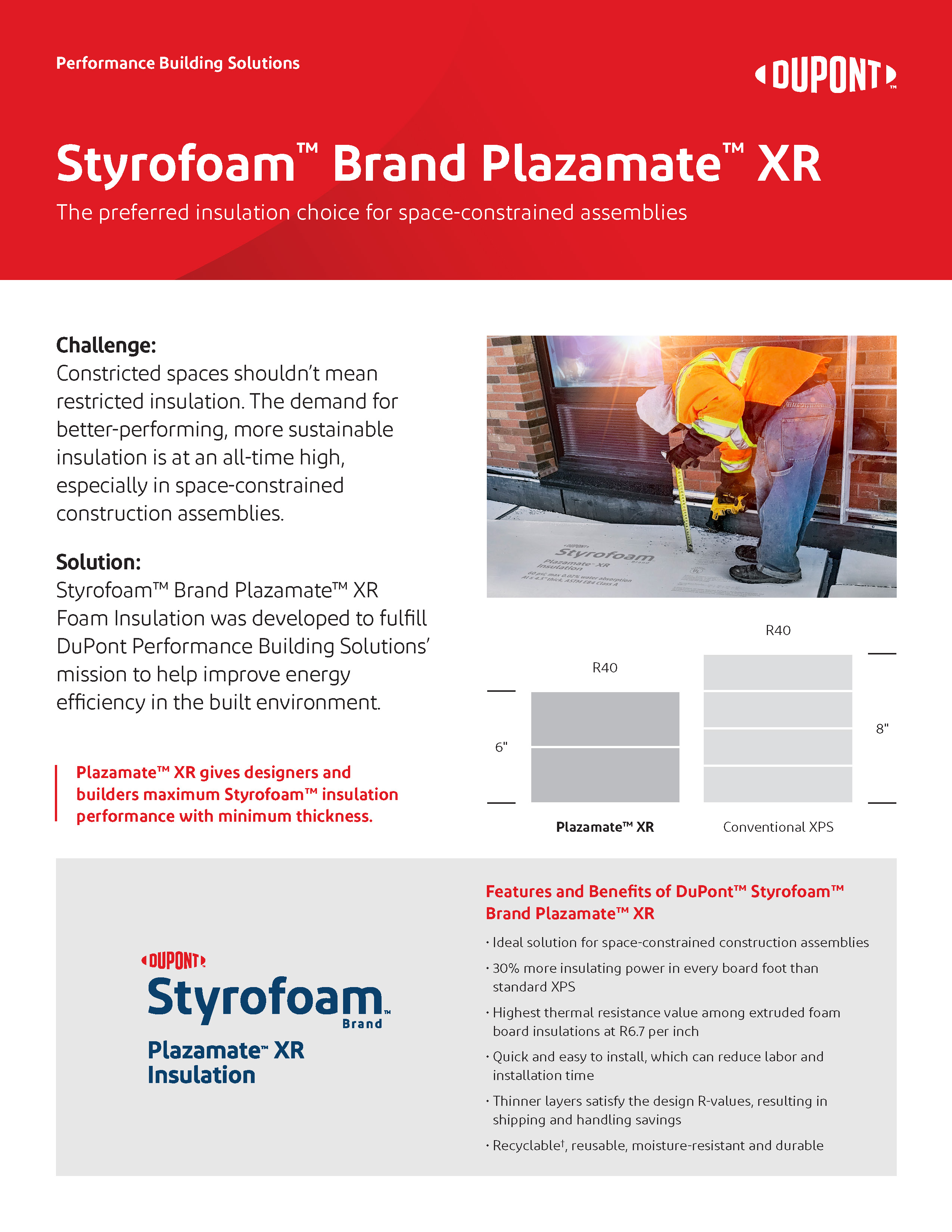 Styrofoam™ Brand Plazamate™ XR