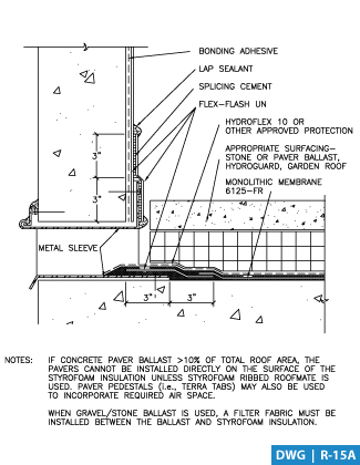 Balcony Scupper Detail Through Wall
