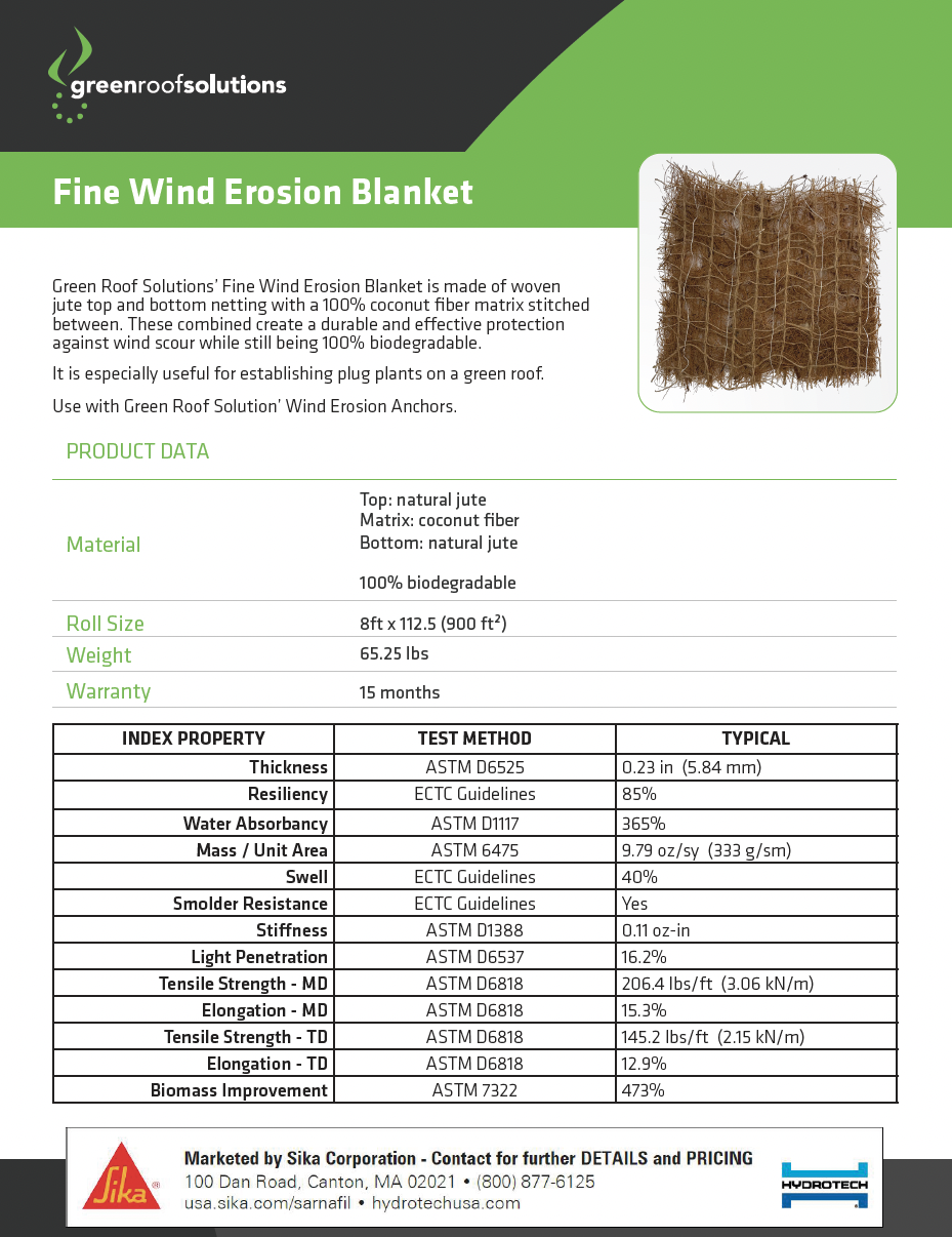 PDS - Fine Wind Erosion Blanket