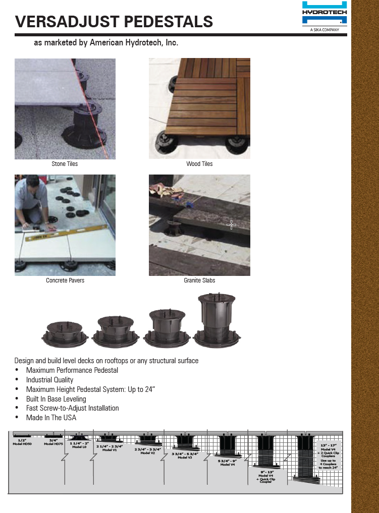 PDS - Hydrotech® Versadjust Pedestals