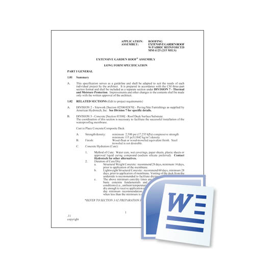 Waterproofing - Monolithic Membrane 6125® Waterproofing - International Only