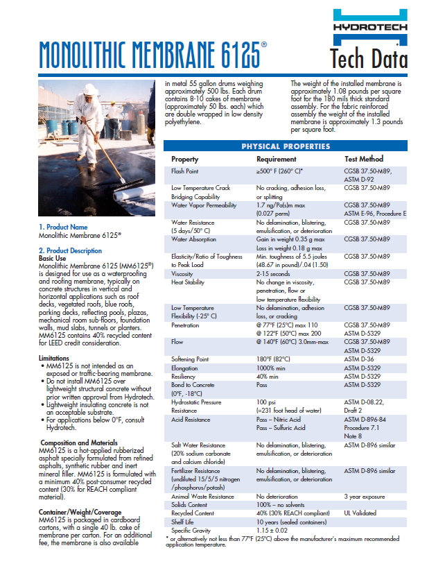 Monolithic Membrane 6125