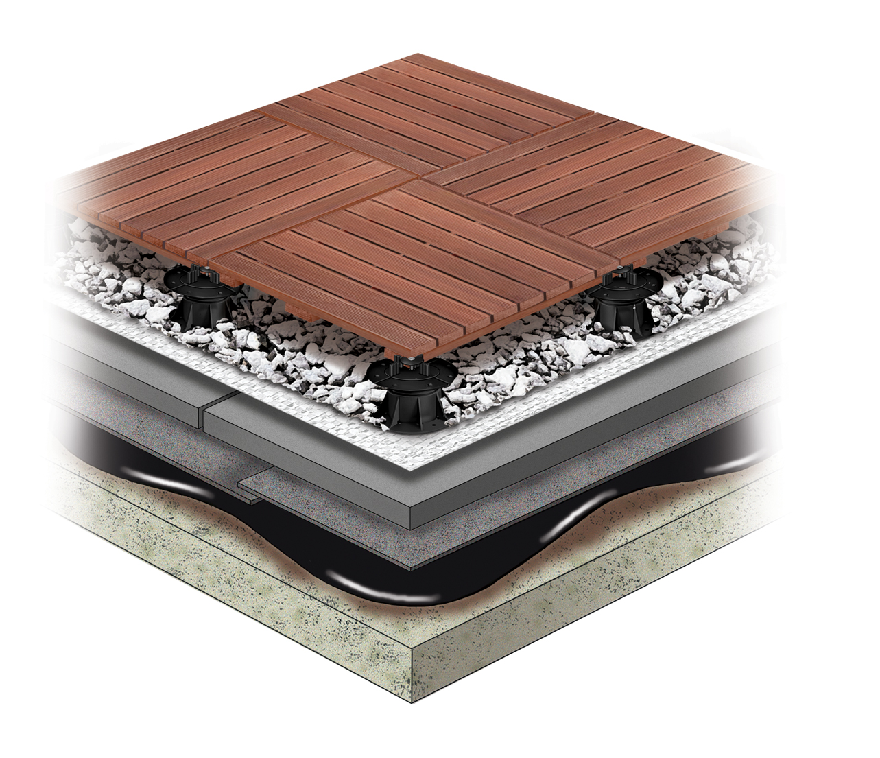TYPICAL WOOD TILE ASSEMBLY