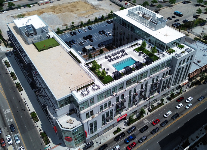 vegetated roof, green roof, amenity deck