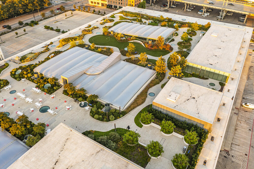 Green Roof and paver walkways on Houston Post Office