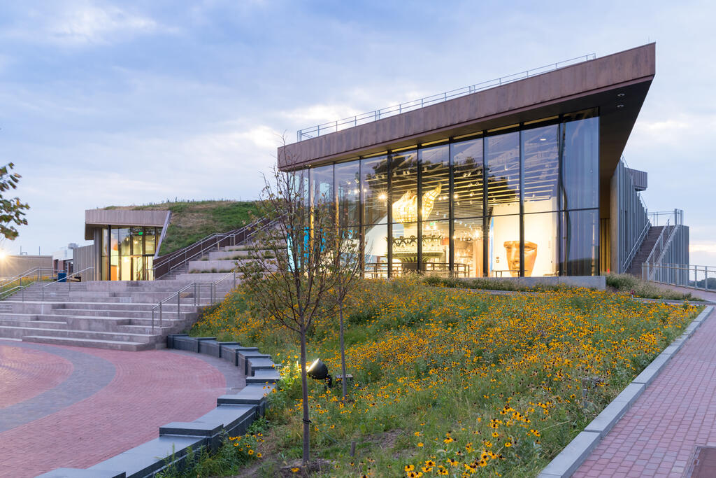 Statue of Liberty Museum Native Grass Slopped Green and Vegetated Roof