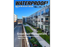 Green roof for stormwater management on the Nickel Plate Apartments in Fishers, Indiana. 